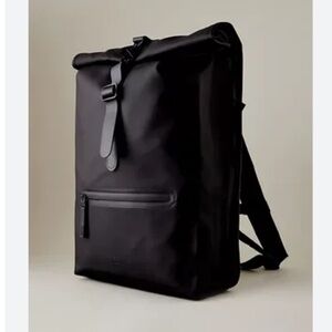 Rains Waterproof Black Backpack.